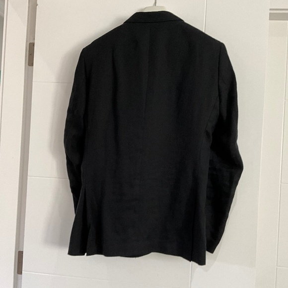 Men’s 100% premium linen black blazer - size large slim fit - Picture 2 of 4